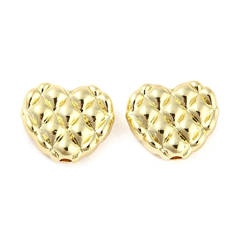 Rack Plating Alloy Beads, Cadmium Free & Nickel Free & Lead Free, Heart, Golden, 12x14x5.5mm, Hole: 1.8mm