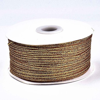 Glitter Metallic Ribbon, Sparkle Ribbon, with Silver and Golden Metallic Cords, Valentine's Day Gifts Boxes Packages, Tomato, 1/4 inch(5mm), about 300yards/roll(274.32m/roll)