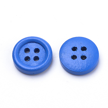 4-Hole Wooden Buttons(WOOD-S035-08-15mm)-2