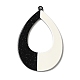 Black and White Stitching Acrylic Pendants(OACR-S144-02A)-1