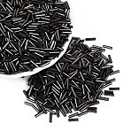 Glass Beads, Silver Lined, Round Bugle, Round Hole, Gray, 6~7x1.5~2mm, Hole: 0.5mm, about 12500pcs/bag(SEED-K001-A06-1-1)