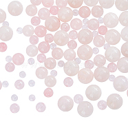 120Pcs 4 Sizes Natural Rose Quartz Beads, Round, 4~10.5mm, Hole: 1~1.5mm, about 30pcs/size(G-HY0001-01)