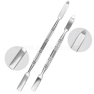Stainless Steel Spoon Palette Spatulas Stick Rod, Makeup Cosmetic Nail Art Tool, Stainless Steel Color, 11.5cm, 16cm, 2pcs/set(MRMJ-G001-24)