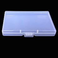 Transparent Plastic Storage Box, for Disposable Face Mouth Cover, Portable Rectangle Dust-proof Mouth Face Cover Storage Containers, Clear, 9.5x6.3x1.5cm(CON-WH0070-13A)