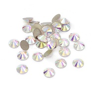 K9 Sparkly Opal Rhinestones, Flat Round Gems Nail Decoration, for DIY Jewelry Making Embelishments, Rose AB, 6.5mm, about 280pc/bag(MRMJ-N003-04A-02)