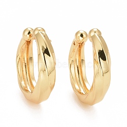 Rack Plating Brass Chunky Cuff Earrings for Women, Cadmium Free & Lead Free, Real 18K Gold Plated, 18.5x19x4.5mm, Inner Diameter: 13.5mm(EJEW-G288-14G)