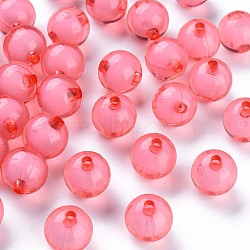 Transparent Acrylic Beads, Bead in Bead, Round, Light Coral, 11.5x11mm, Hole: 2mm, about 520pcs/500g(TACR-S152-16A-710)