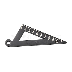 304 Stainless Steel Pendants, Set Square Charms, Polishing, Ion Plating(IP), Black, 32x14x1.5mm, Hole: 1.9mm(SA-CBAE115-13A-EB)