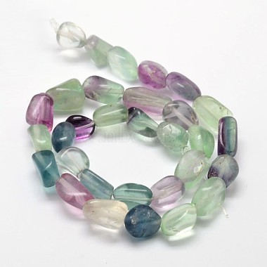 Natural Fluorite Nuggets Bead Strands(G-L288-03)-2