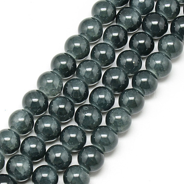 6mm DarkSlateGray Round Glass Beads