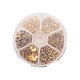 1ボックス混合スタイルチベットのスタイル合金の花のビーズキャップ(TIBE-JP0002-AG)-2