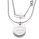 304 Stainless Steel Double Layer Necklaces(NJEW-H207-02)-2