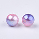 Rainbow ABS Plastic Imitation Pearl Beads(OACR-Q174-3mm-13)-2