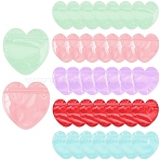 75Pcs 5 Colors Heart Jewelry Zip Top Bags,  Plastic Yin-Yang Resealable Packaging Bags, Self Seal Bags, Mixed Color, 10x10x0.15cm, 15pcs/color(FIND-YW0011-11)