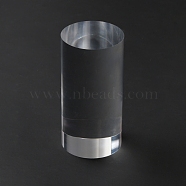 Column Transparent Acrylic Jewelry Display Pedestals, for Small Jewelry, Cosmetic Showing, Clear, 4x8cm(ODIS-WH0329-32D)