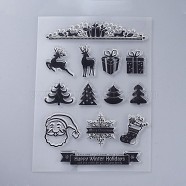 Silicone Stamps, for DIY Scrapbooking, Photo Album Decorative, Cards Making, Stamp Sheets, Clear, 160x110x3mm(DIY-L036-D02)