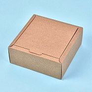 Kraft Paper Gift Box, Folding Boxes, Square, BurlyWood, Finished Product: 15x15x6.3cm, Inner Size: 13x13x6cm, Unfold Size: 43.1x43.1x0.03cm and 37.5x24x0.03cm(CON-K006-06A-01)