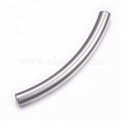 304 Stainless Steel Tube Beads, Stainless Steel Color, 40x4mm, Hole: 3mm(STAS-G137-40P)