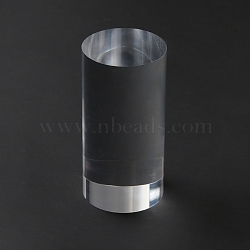 Column Transparent Acrylic Jewelry Display Pedestals, for Small Jewelry, Cosmetic Showing, Clear, 4x8cm(ODIS-WH0329-32D)