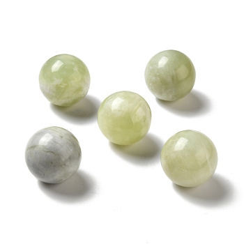 Natural New Jade Beads, No Hole/Undrilled, Round, 25~25.5mm