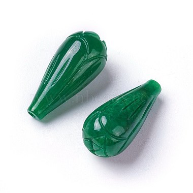 Jade naturel du Myanmar / jade de Birmanie perles semi-percées(G-L495-25)-2