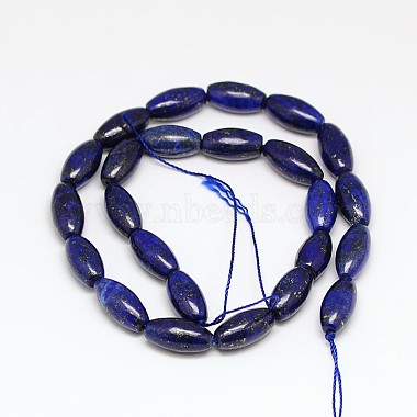 Natural Lapis Lazuli Rice Bead Strands(G-I115-03)-2