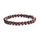 Natural Mahogany Obsidian Round Beaded Stretch Bracelet(BJEW-JB07905-02)-1