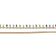 collier double couche à breloques ovales en émail coloré(NJEW-K245-016)-4
