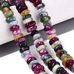 Dyed Natural Quartz Beads Strands, Nuggets, Heishi Beads, Mixed Color, 6~13x6~13x3~6mm, Hole: 1~1.2mm, about 80~86pcs/strand, 14.37~15.75 inch(36.5~40cm)(G-N359-16A-01)