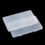 (Defective Closeout Sale: Yellowing) Transparent Plastic Bead Containers, with Hinged Lids, for Beads and More, Rectangle, Clear, 19x10.9x1.63cm(CON-XCP0002-72)