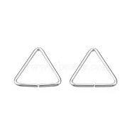 Brass Triangle Linking Ring, Buckle Clasps, Quick Link Connector, Fit for Top Drilled Beads, Webbing, Strapping Bags, Cadmium Free & Nickel Free & Lead Free, Platinum, 13.5x14.5x1mm(KK-N232-331B-01)