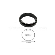 Synthetic Hematite Plain Band Rings, Inner Diameter: 20.6mm(BK4832-41)