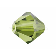 Austrian Crystal Beads, 5301 5mm, Bicone, Khaki, Size: about 5mm long, 5mm wide, Hole: 1mm(X-5301-5mm550)