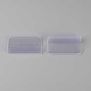 PVC Tag Holder, Rectangle, Clear, 4.7x8.65x1.3cm(ODIS-WH0010-29)