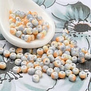Two Tone Opaque Colours Glass Seed Beads, Round, Gainsboro, 3x2.5mm, Hole: 0.9mm, about 170pcs/bag(SEED-E005-02H)