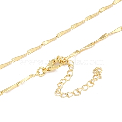 Brass Chain Necklaces, Link Chains, Real 18K Gold Plated, 18.11 inch(460mm)(NJEW-P309-07G)