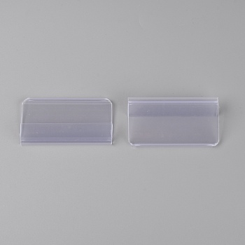 PVC Tag Holder, Rectangle, Clear, 4.7x8.65x1.3cm