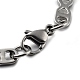 304 Stainless Steel Oval with Heart Link Chain Bracelet(BJEW-Z023-14P)-3