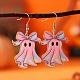Halloween Ghost Acrylic Dangle Earrings(FS-WG53D30-02)-1