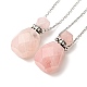 Openable Faceted Natural & Synthetic Mixed Stone Perfume Bottle Pendant Necklaces for Women(NJEW-F296-02P)-2