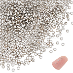 Rack Plating Brass Spacer Beads, Long-Lasting Plated, Lead Free & Cadmium Free, Round, Platinum, 2x1.7mm, Hole: 1mm, 600pcs/set(KK-UN0003-23P-01)