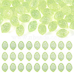 50Pcs Transparent Acrylic Beads, Lemon, Top Drilled, Green Yellow, 13.5x9.5x9mm, Hole: 1.8mm(TACR-TADJ0001-01C)