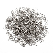 304 Stainless Steel Open Jump Rings, Metal Connectors for DIY Jewelry Crafting and Keychain Accessories, Stainless Steel Color, 24 Gauge, 4x0.5mm, Inner Diameter: 3mm(STAS-YW0001-09P)