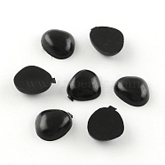 Nose Plastic Cabochons for DIY Scrapbooking Crafts, Toy Accessories, Black, 10x11x3.5mm(X-KY-R005-02B)