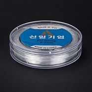 Korean Round Crystal Elastic Stretch Thread, for Bracelets Gemstone Jewelry Making Beading Craft, Clear, 0.7mm, about 59.05~60.14 yards(54~55m)/roll(EW-I003-A04-01)