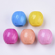 Opaque Acrylic Beads, Large Hole Beads, Barrel, Mixed Color, 17.5x17mm, Hole: 9mm, about 210pcs/500g(SACR-N008-111)
