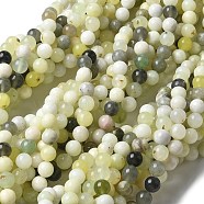 Natural New Jade Beads Strands, Round, 8mm, Hole: 1.2mm, about 49pcs/strand, 15.47''(39.3cm)(G-F591-16-8MM)