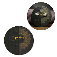 100Pcs Paper Jewelry Display Cards, for Earrings Display, Round, Gray, 5x0.05cm(AJEW-Z021-04B)