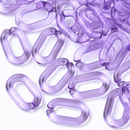 Transparent Acrylic Linking Rings, Quick Link Connectors, For Jewelry Cable Chains Making, Oval, Orchid, 15x9x3mm, Inner Diameter: 3.5x9mm, about 2370pcs/500g(TACR-R147-02B)