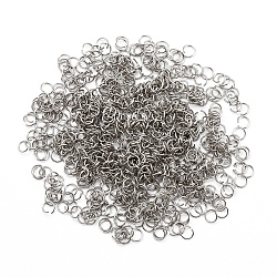 304 Stainless Steel Open Jump Rings, Metal Connectors for DIY Jewelry Crafting and Keychain Accessories, Stainless Steel Color, 24 Gauge, 4x0.5mm, Inner Diameter: 3mm(STAS-YW0001-09P)